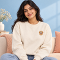 Portrait sweatshirt with an embroidered pet portrait